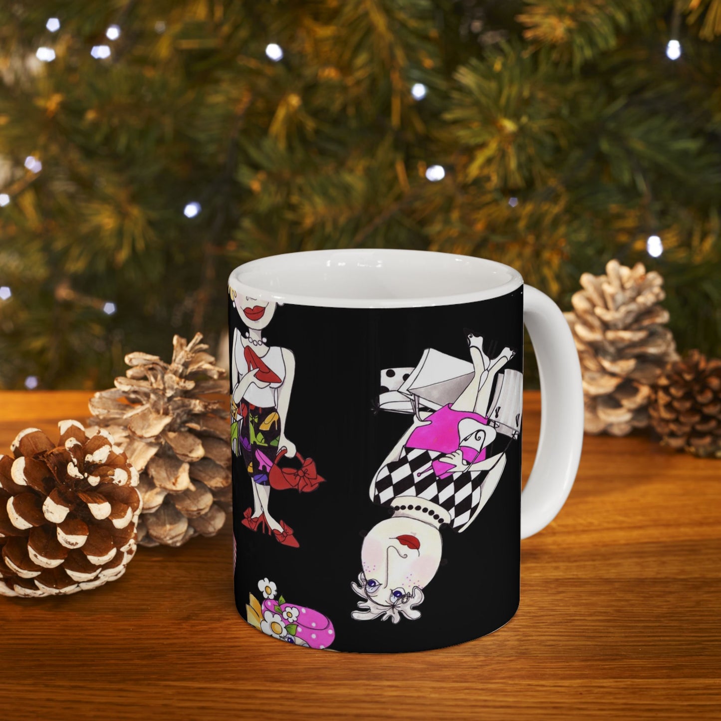 Gone Shopping Tossed Black Cup