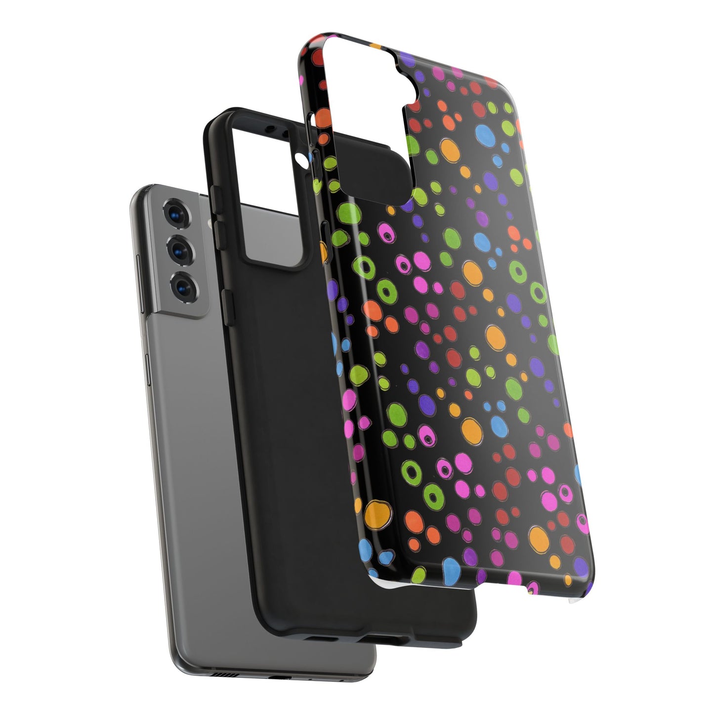 Dog Dots Black / Multi Phone Case