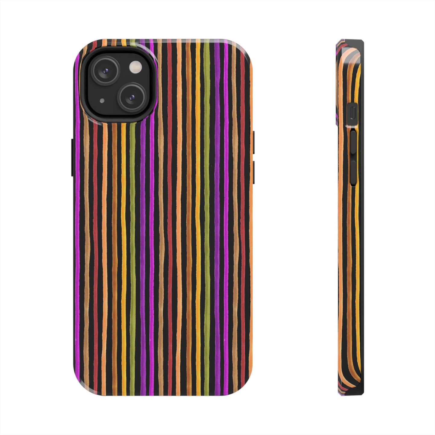 Spice Stripe Black Phone Case