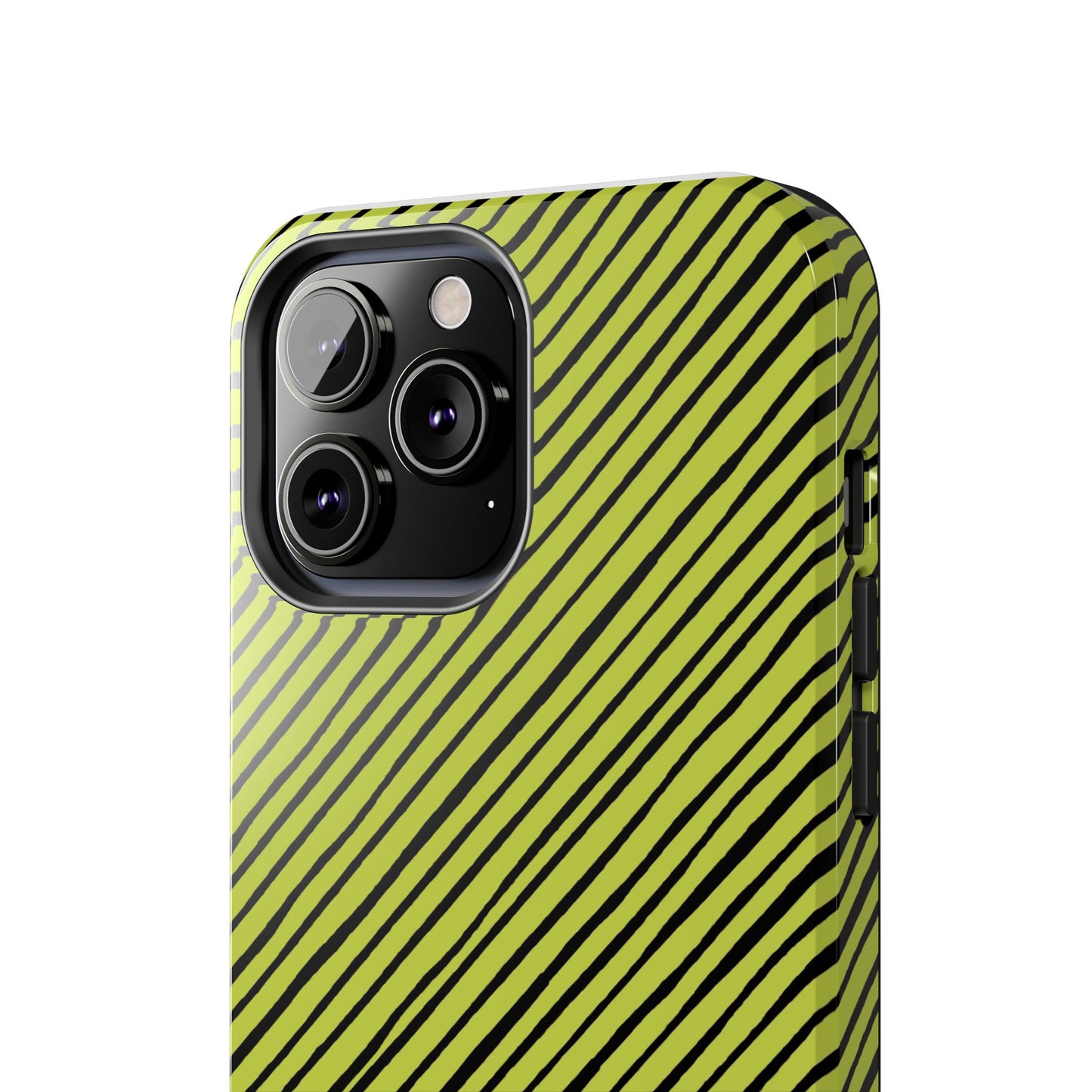 Quirky Bias Stripe Green / Black Phone Case
