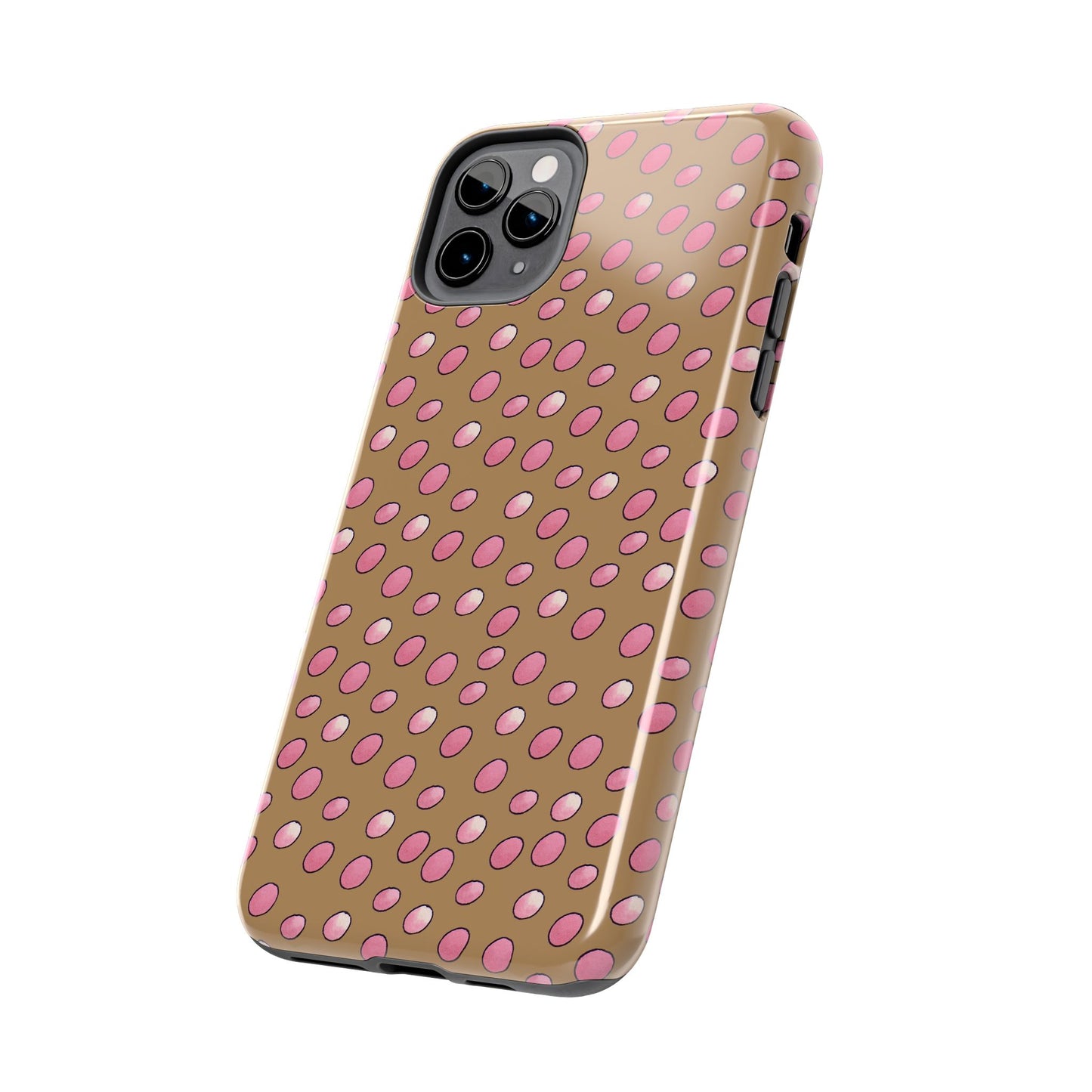 Egg Dots Chocolate / Pink Phone Case