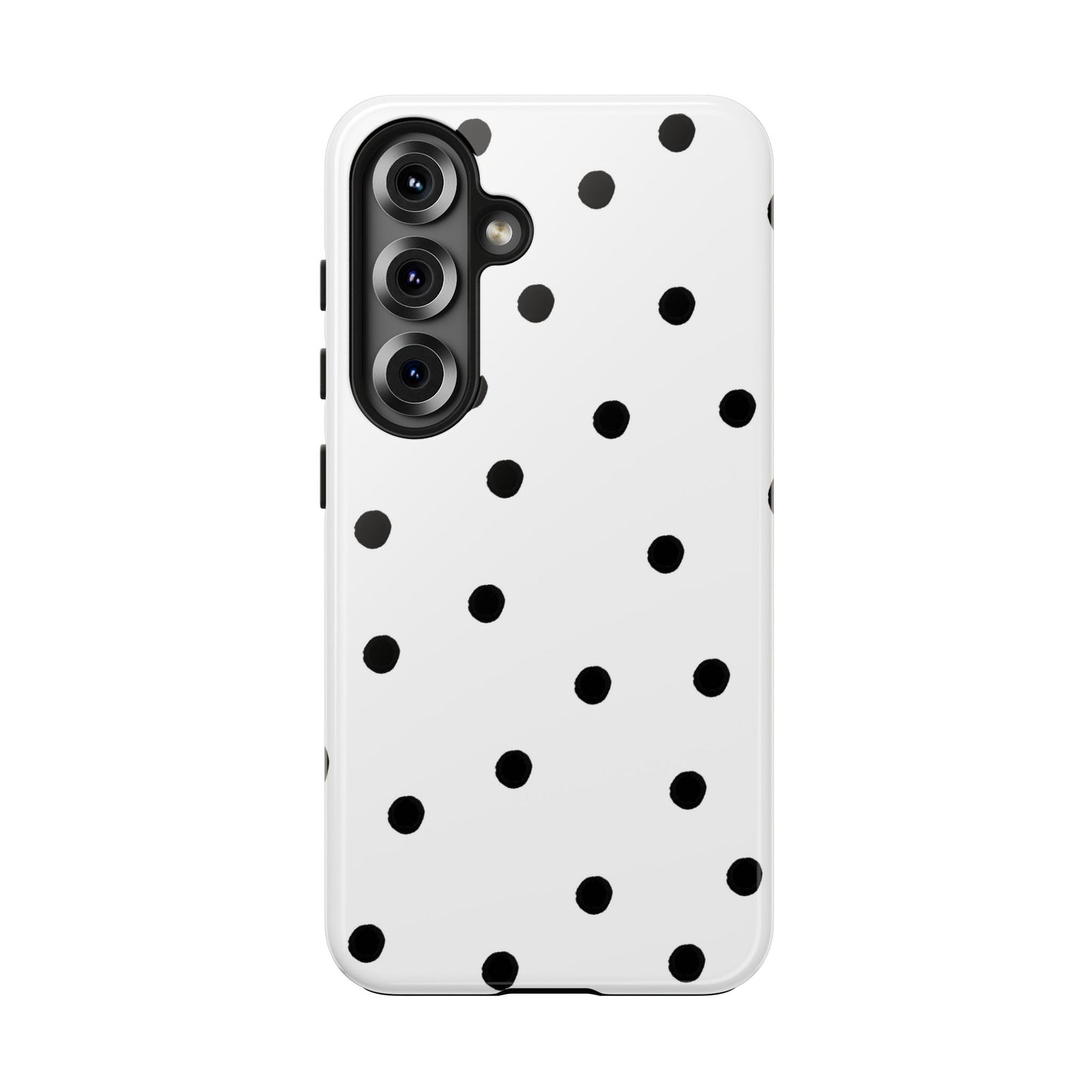 Space Dots White / Black Phone Case