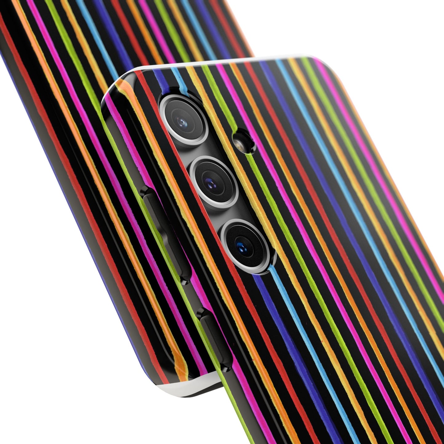 Happy Stripe Black Phone Case