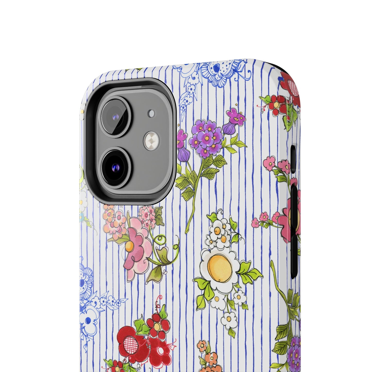 Mixed Bouquets Blue / White Phone Case