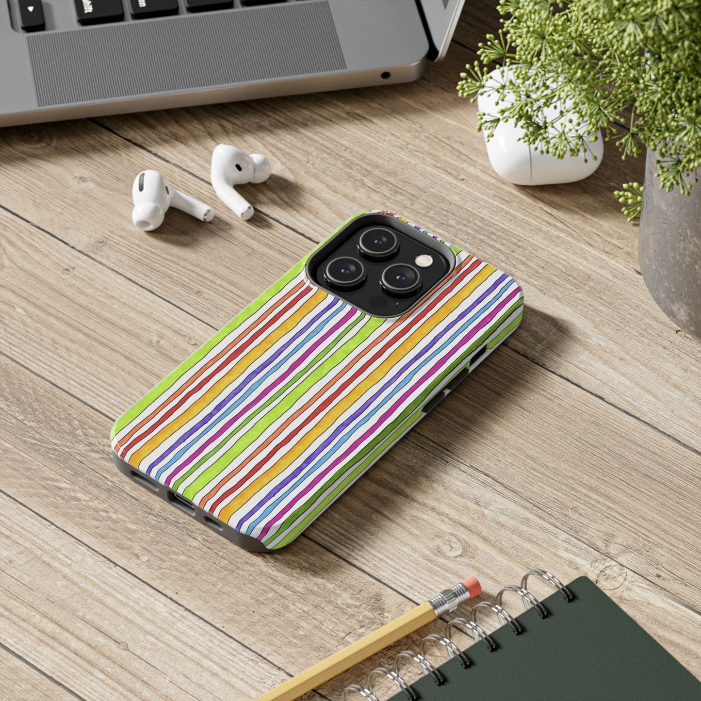 Stripe Fancy White Phone Case