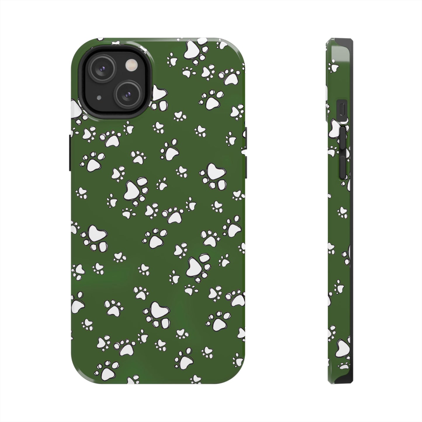 Paw Flakes Green Phone Case