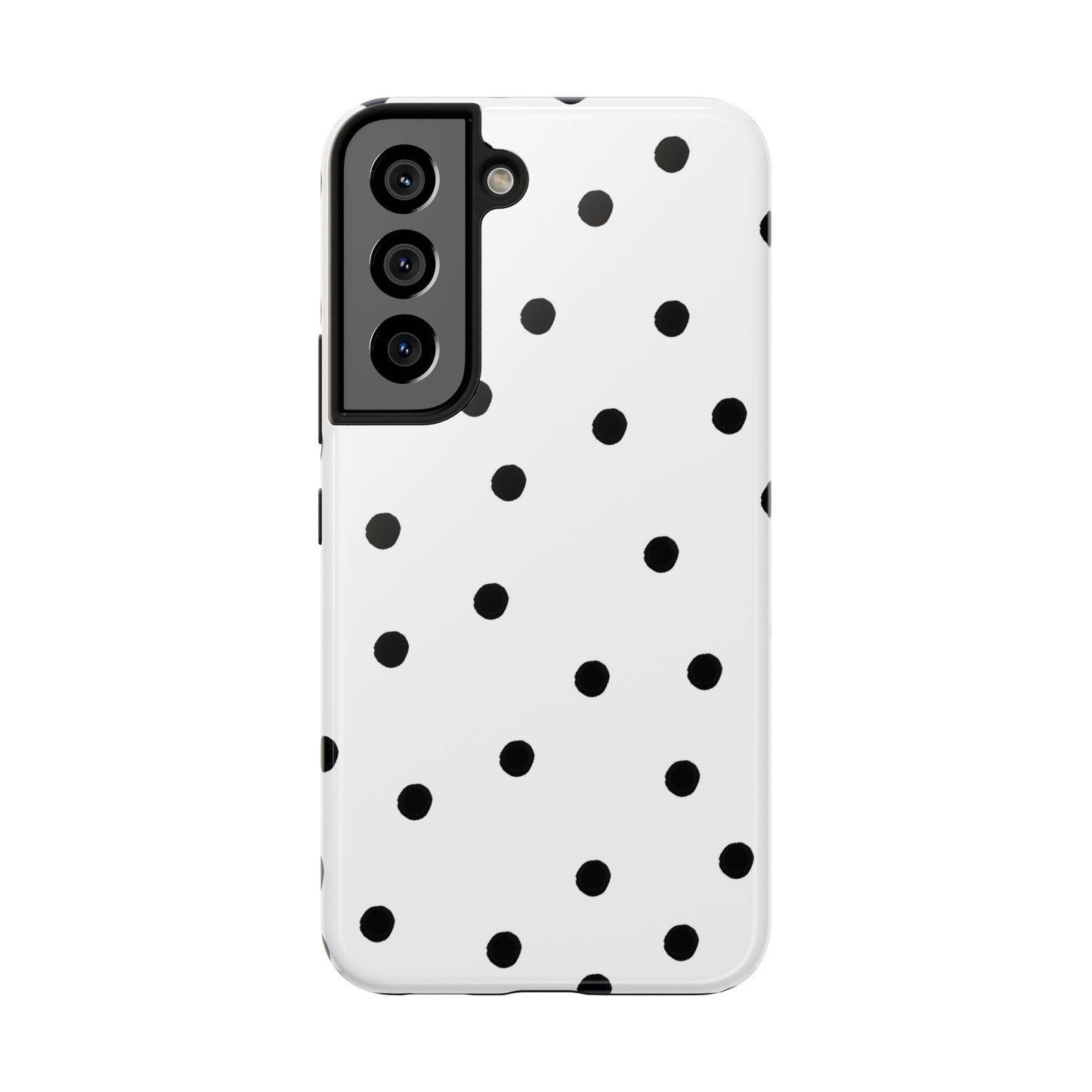Space Dots White / Black Phone Case