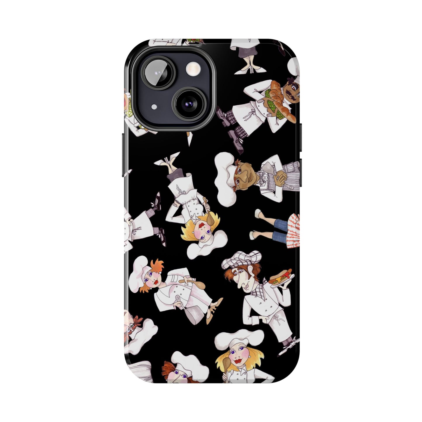 Tossed Chefs Black Phone Case