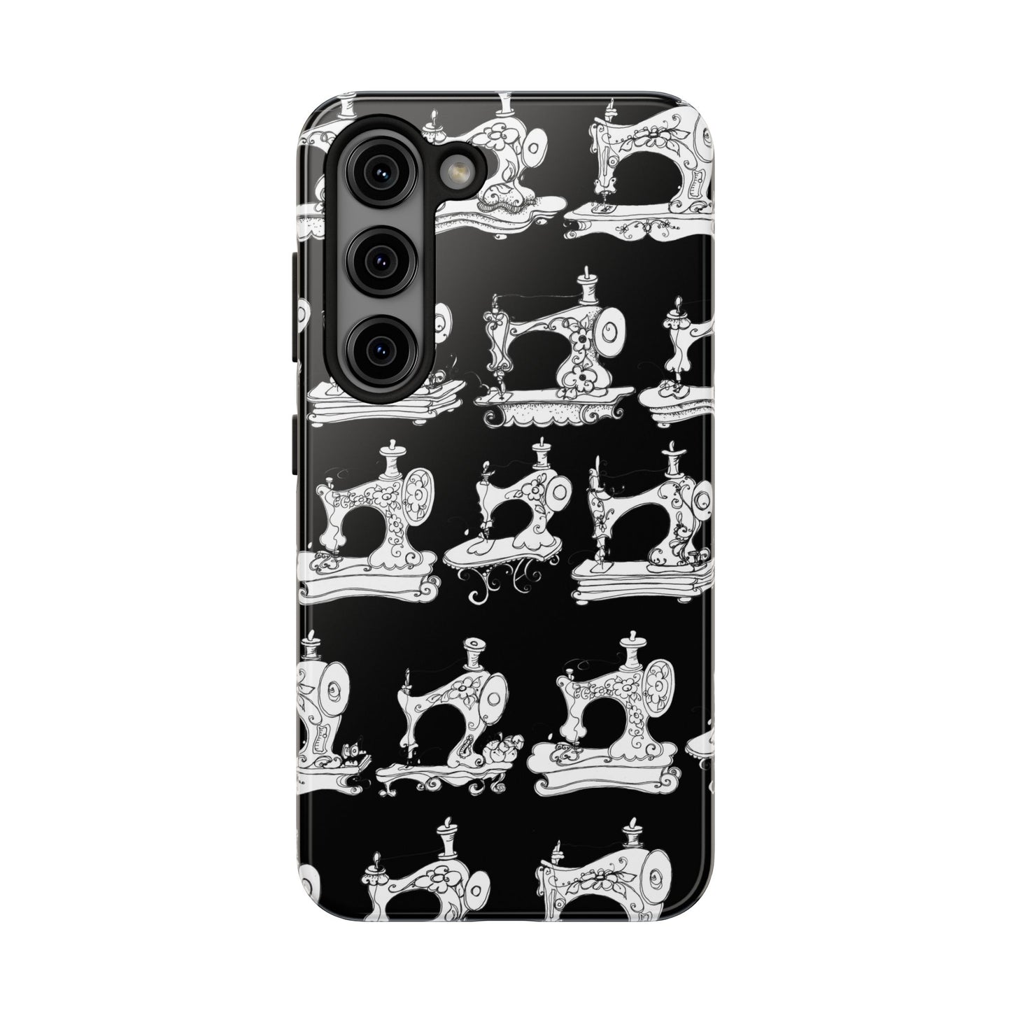 Sew Sew Black / White Phone Case