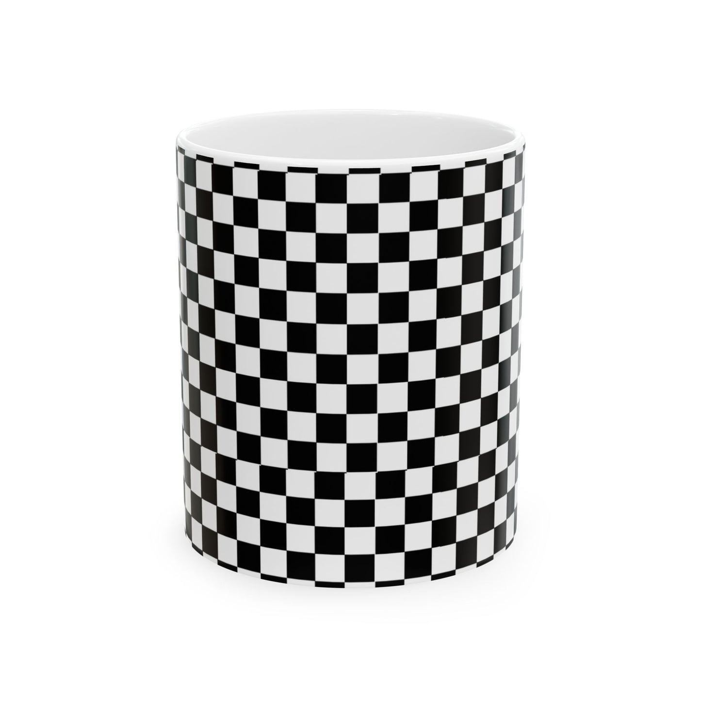Checkerboard White / Black Cup