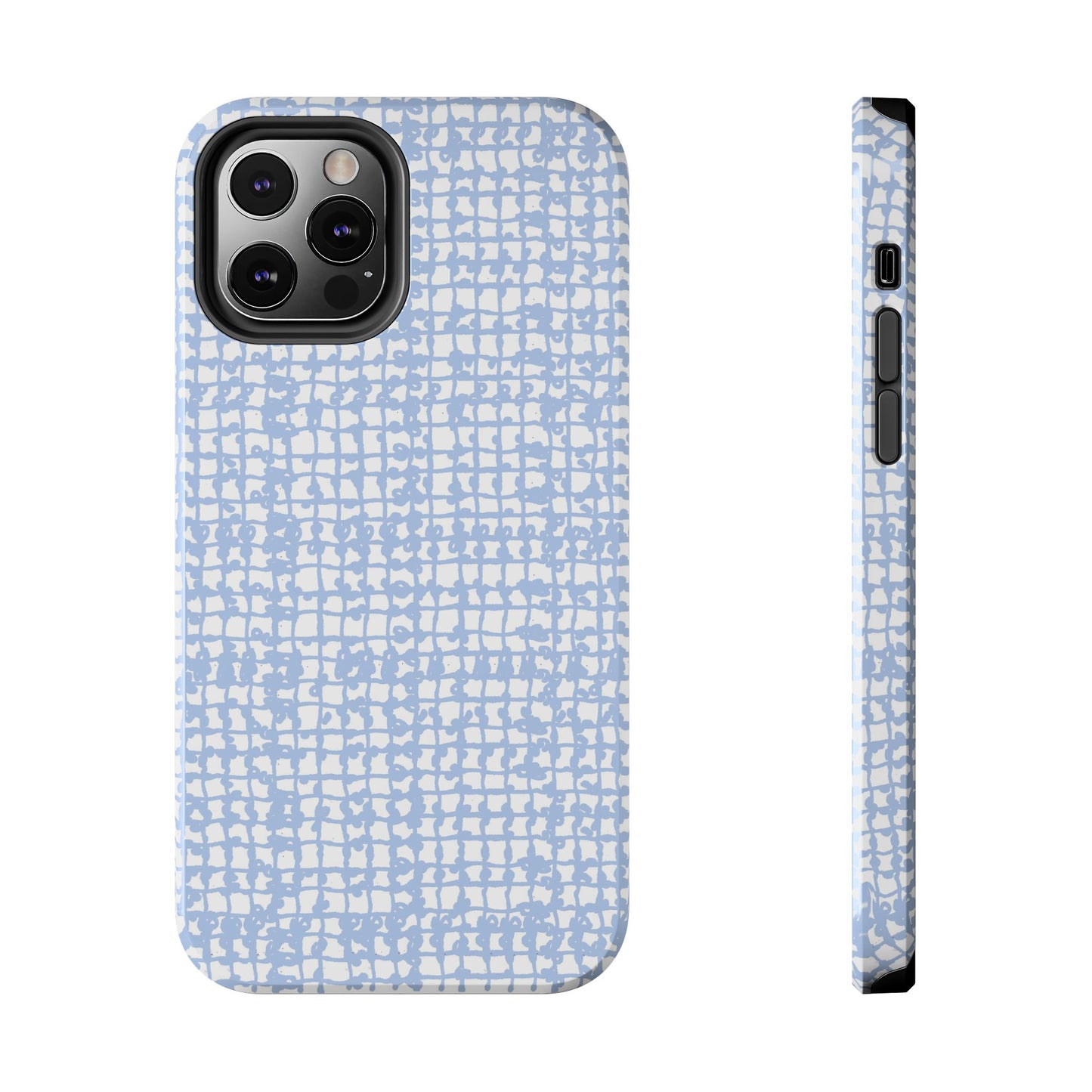 Baby Yarn Check Blue Phone Case