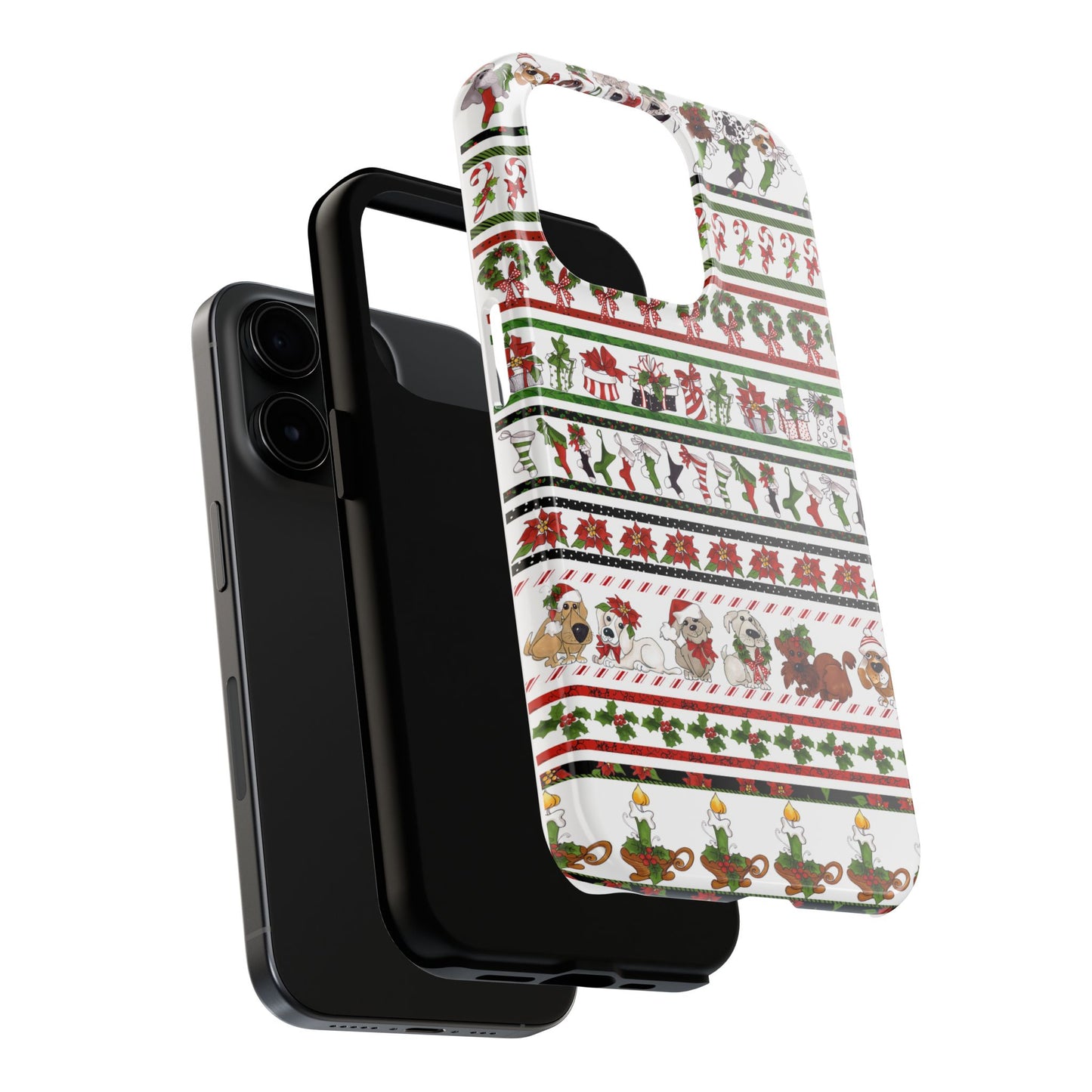 Holiday Borders White Phone Case