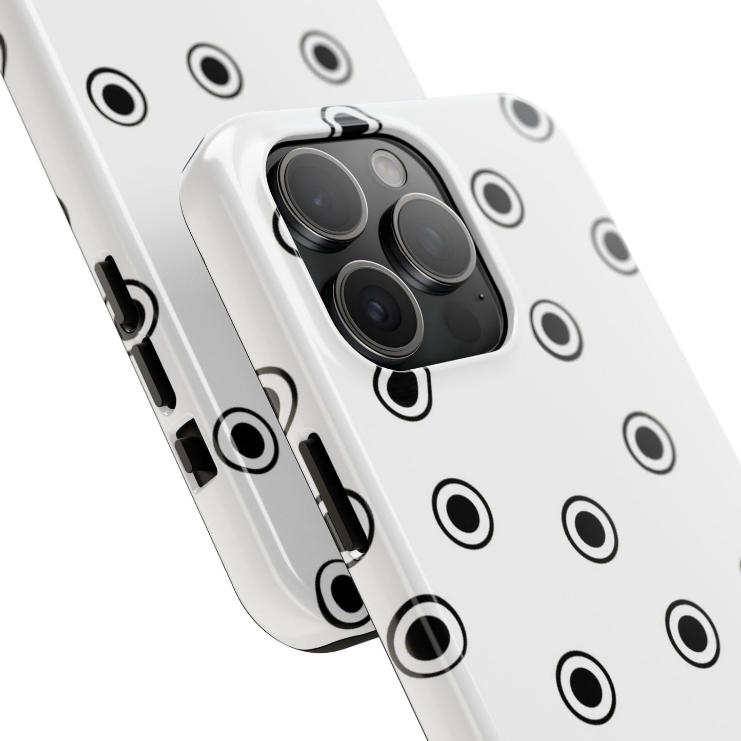 CD Dots White / Black Phone Case