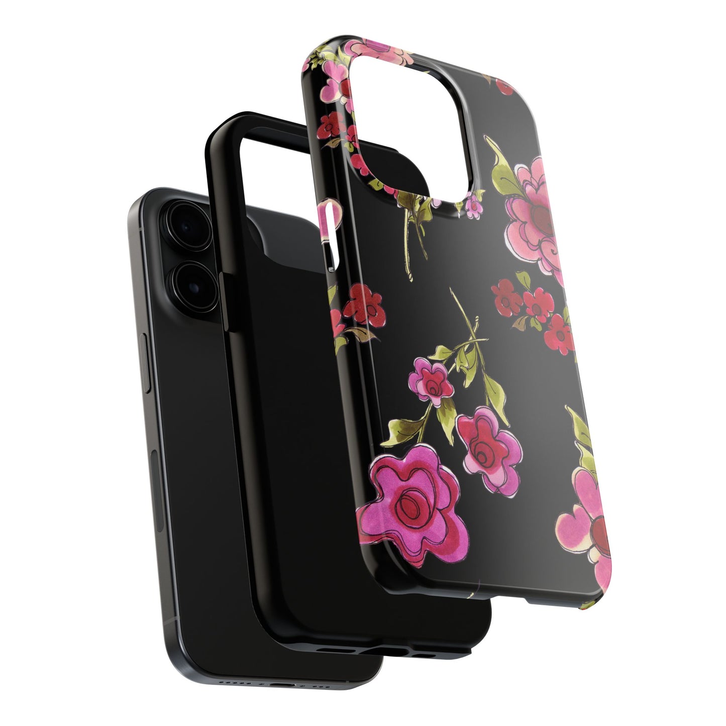 Jumbo Floral Black Phone Case
