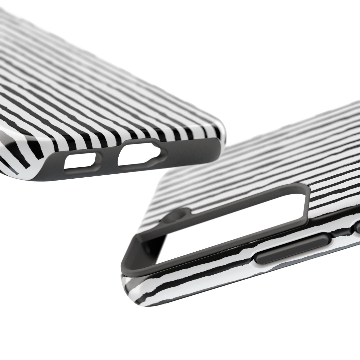 Sorta Stripe White / Black Phone Case