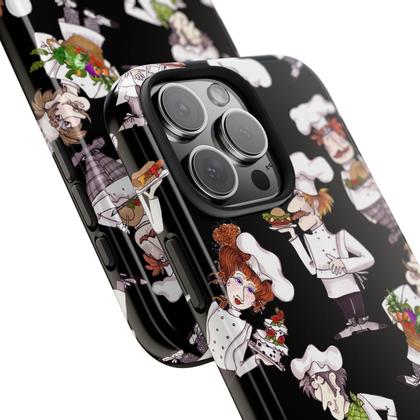 Tossed Chefs Black Phone Case