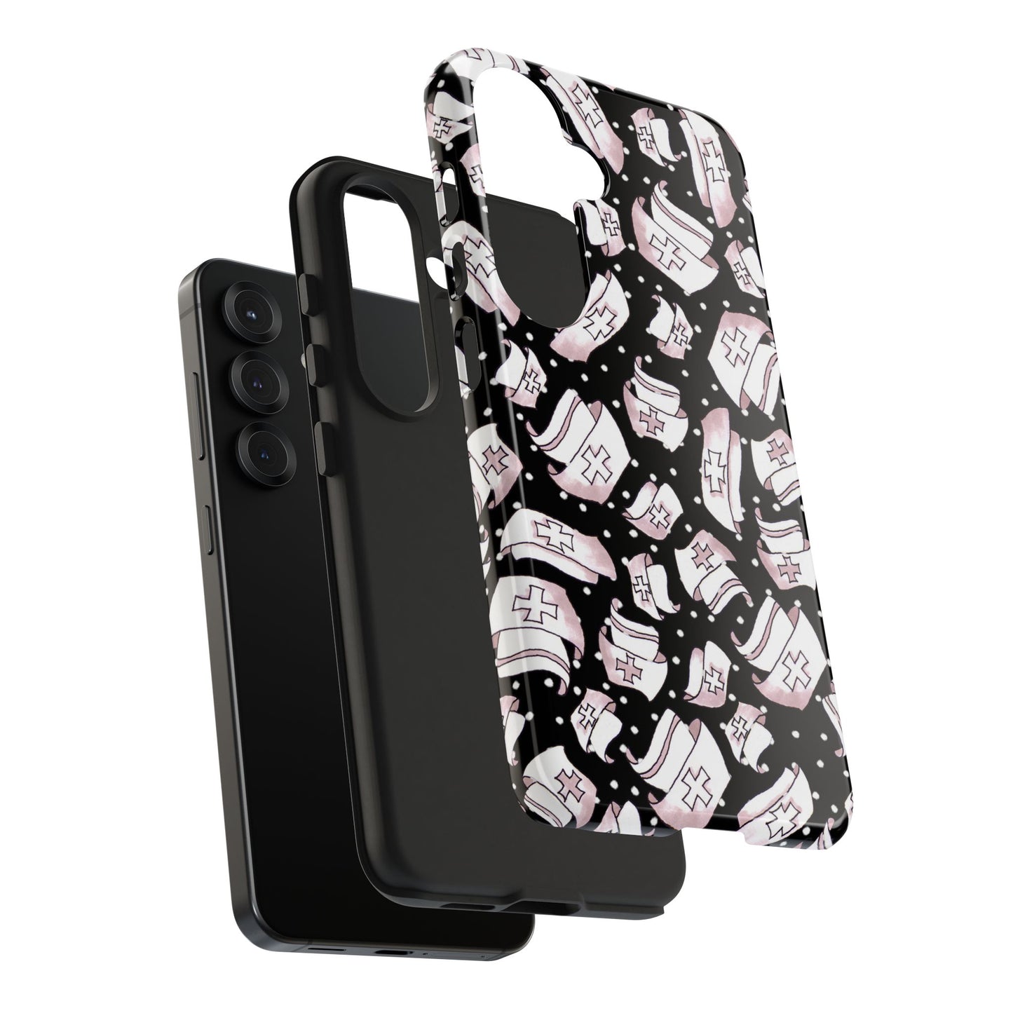 Med Hats Black Phone Case
