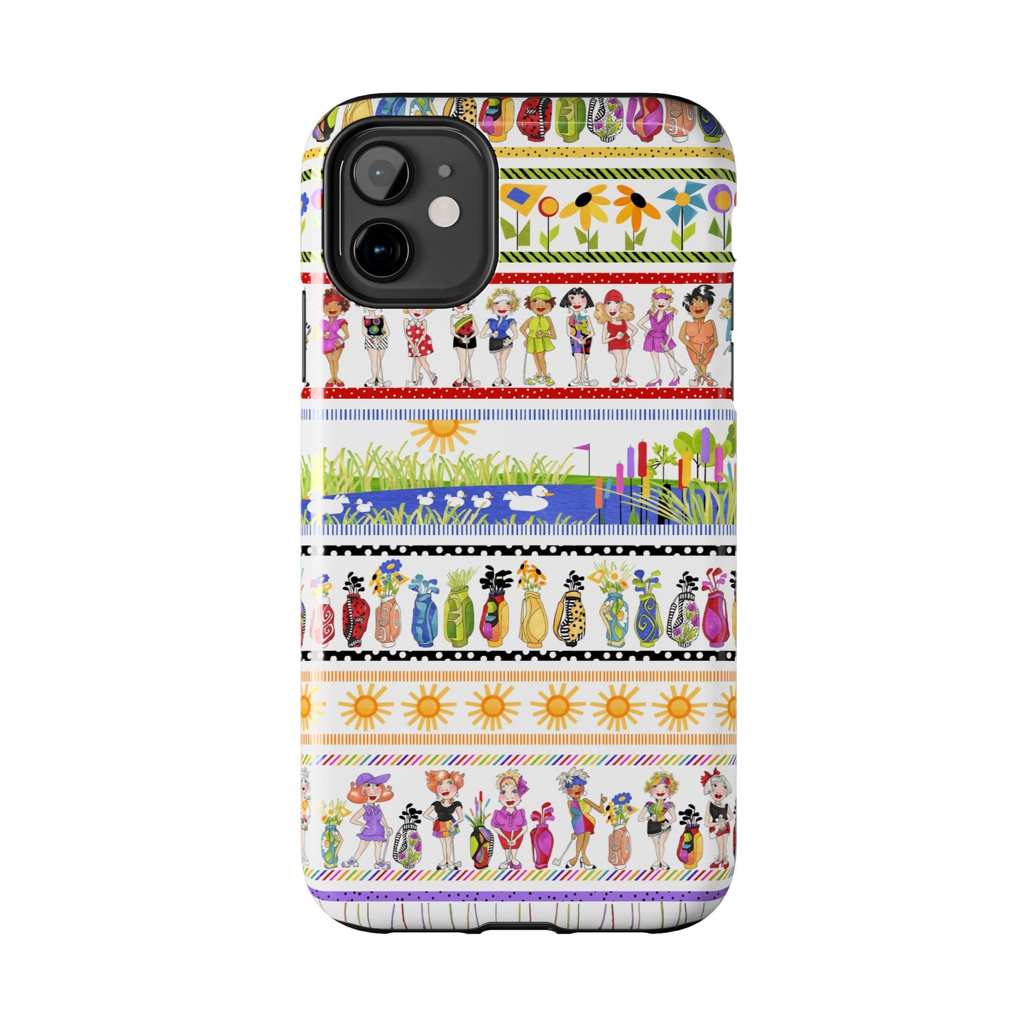 Golf Borders White Phone Case