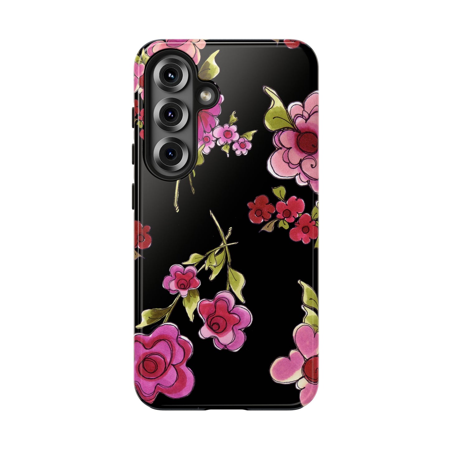 Jumbo Floral Black Phone Case