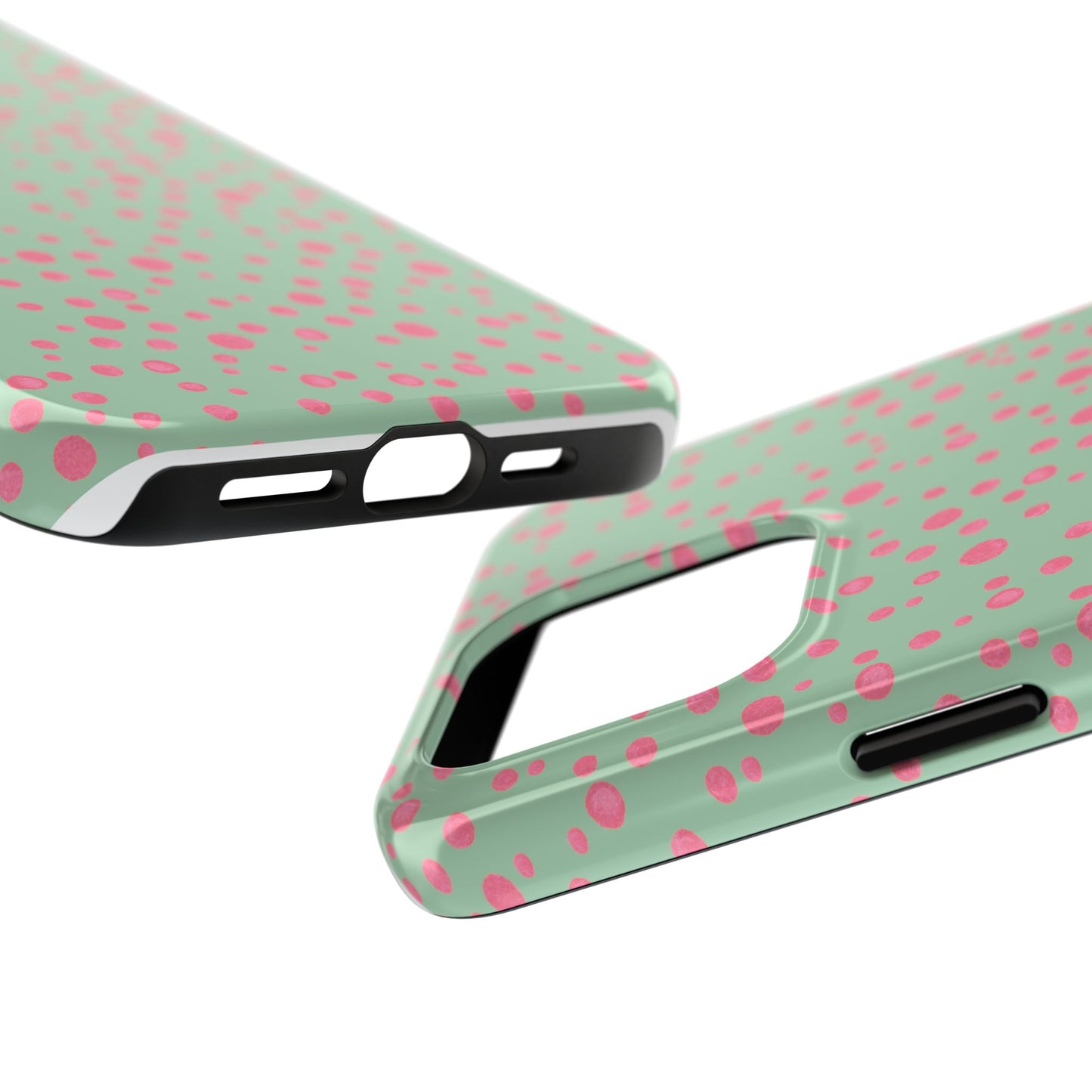 Balloon Dots Sage / Pink Phone Case