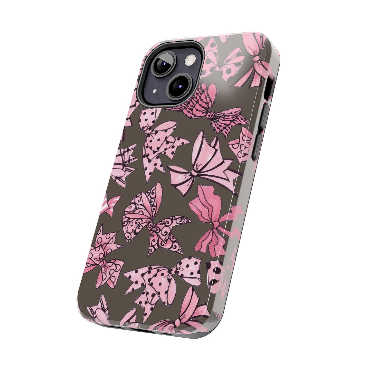 Blushing Bows Mocha Phone Case