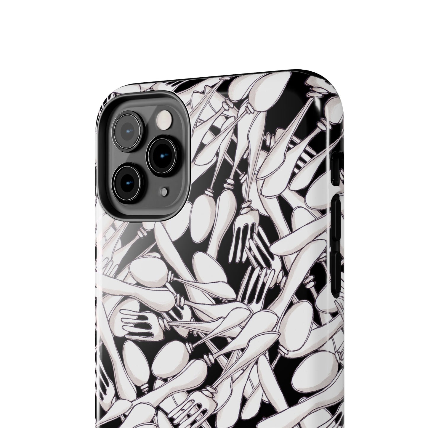 Silverware Wars Black Phone Case