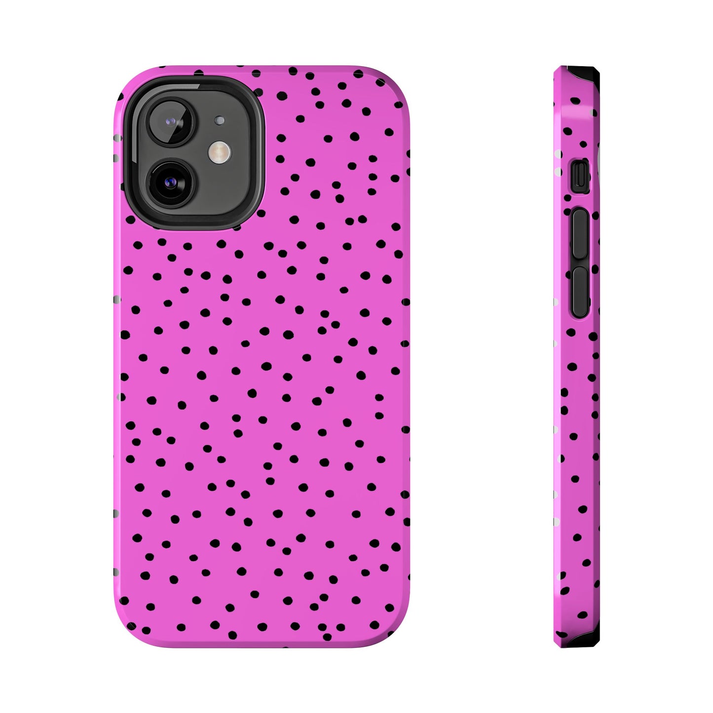 Dinky Dots Hot Pink / Black Phone Case