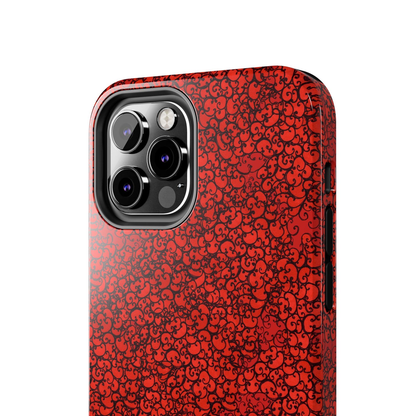 Scrollie Red / Black Phone Case