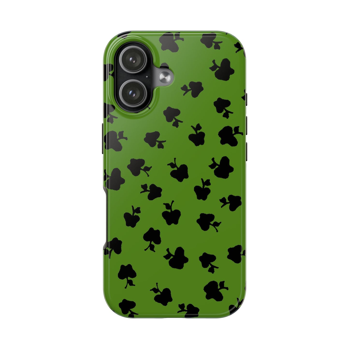 Happy Apples Green / Black Phone Case
