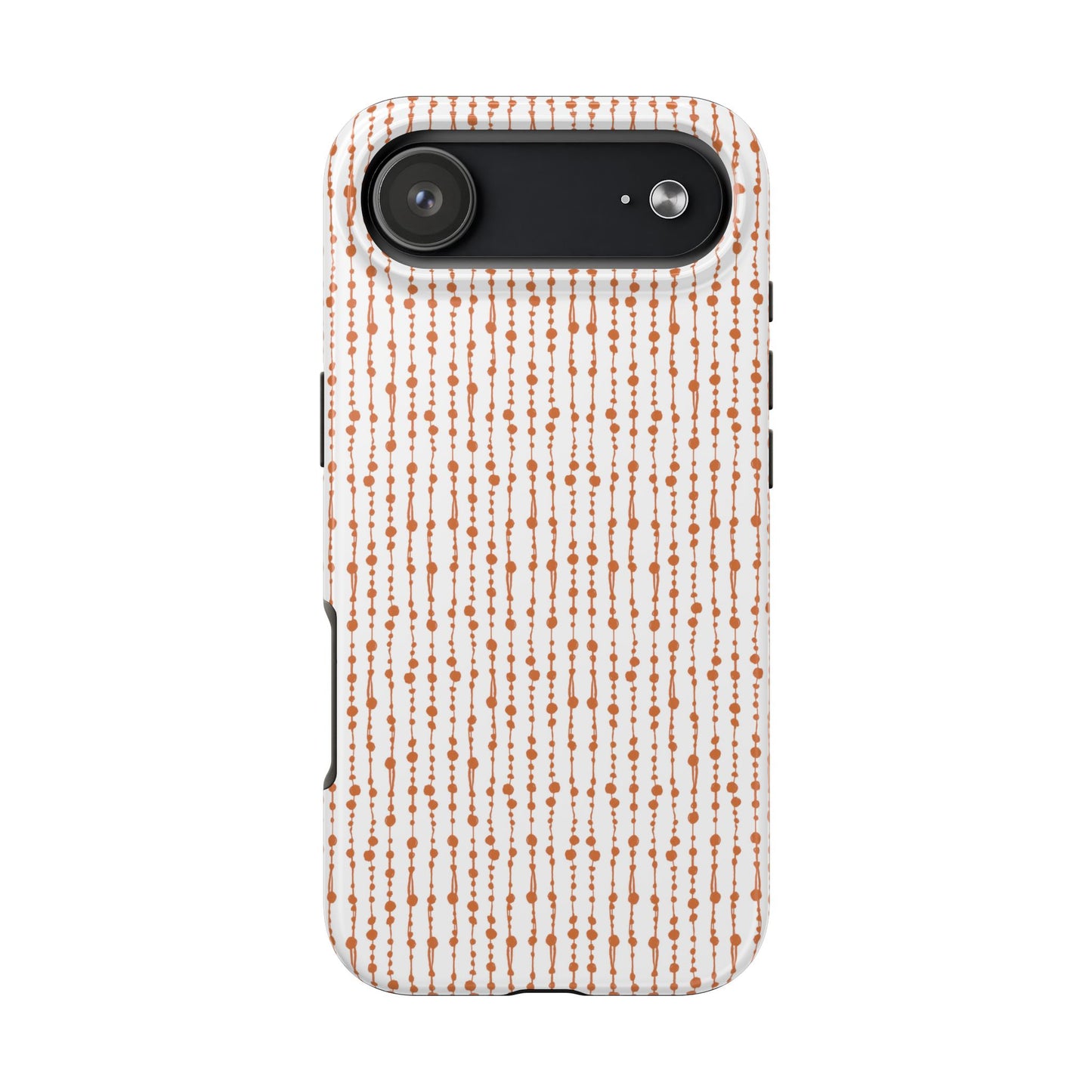 Beaded Curtain White / Bronze Phone Case