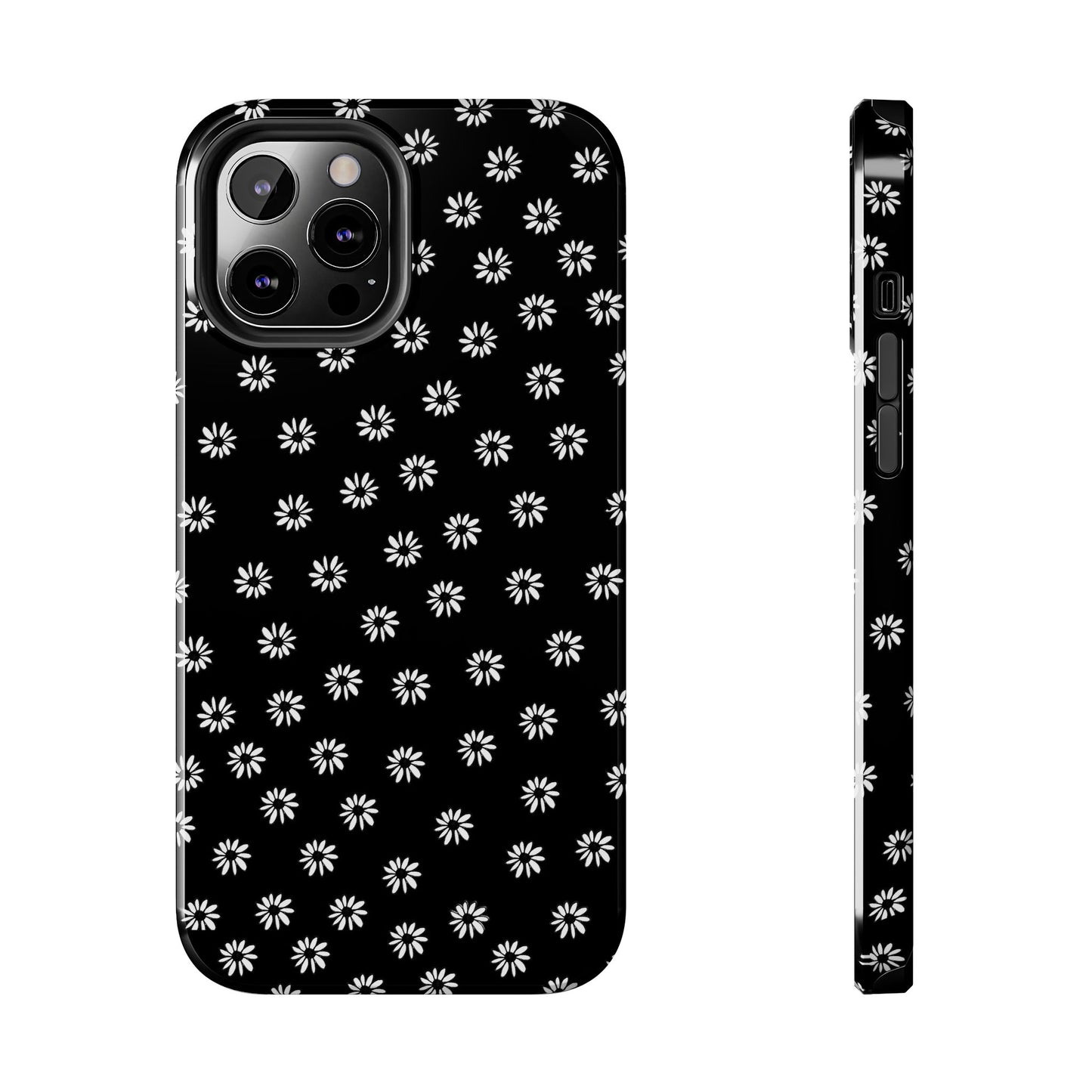 Daisy Dot Black / White Phone Case
