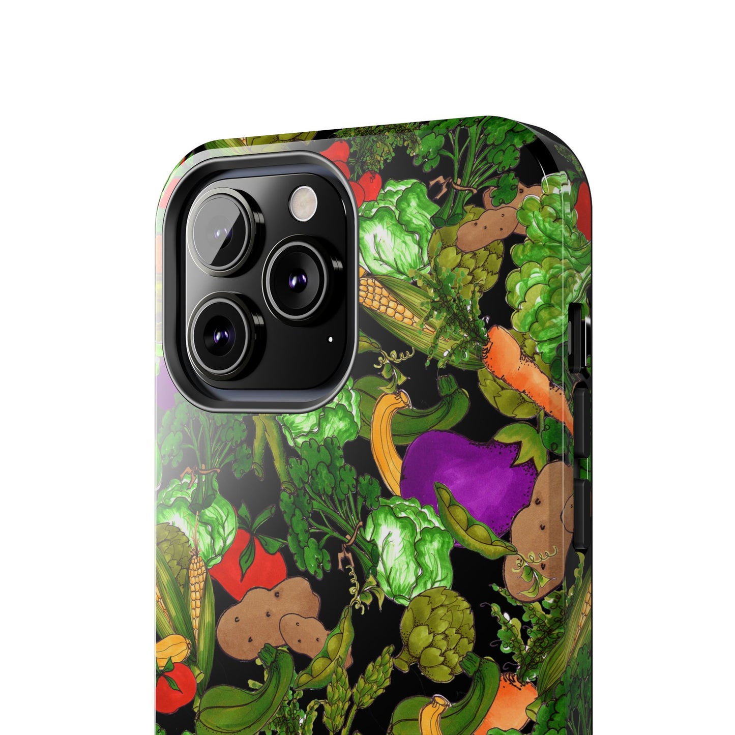 Veggie Jungle Black Phone Case