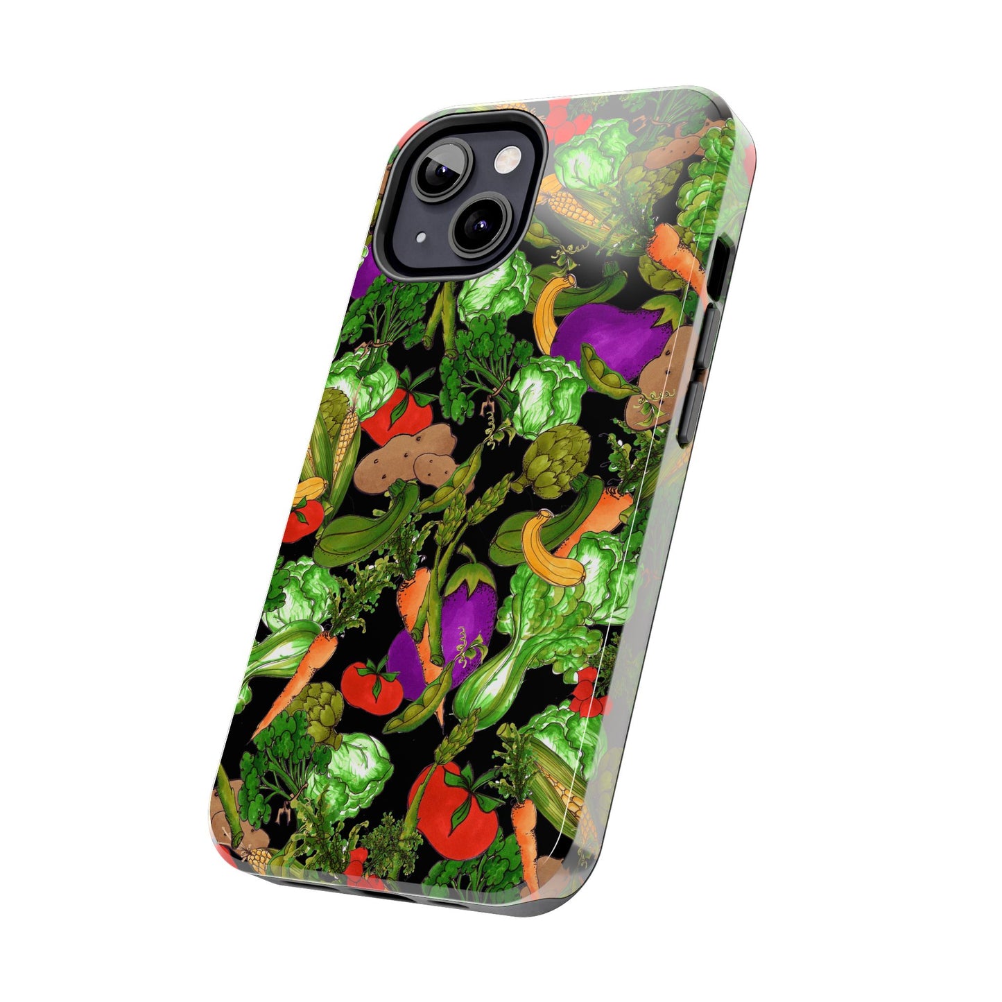 Veggie Jungle Black Phone Case