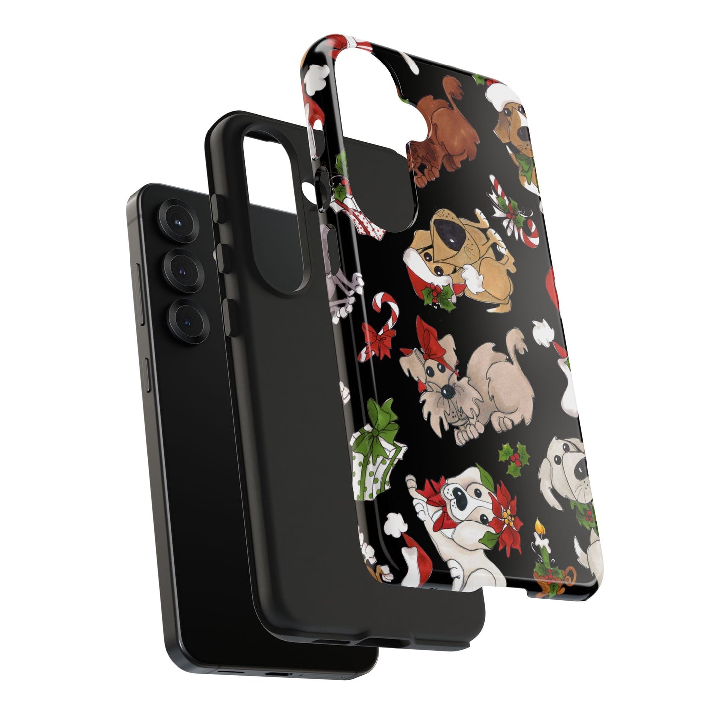 Doggie Toss Black Phone Case