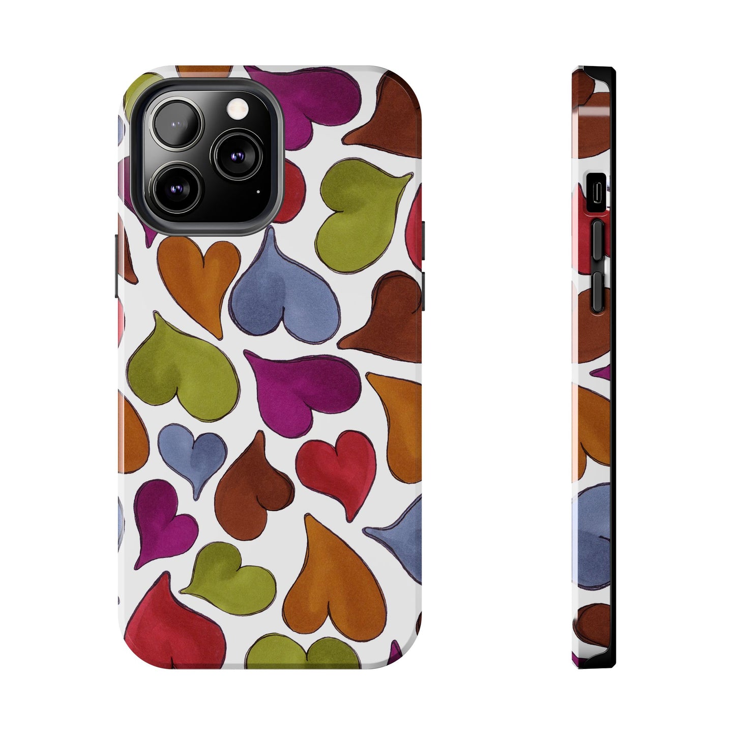 Big Hearted White Phone Case