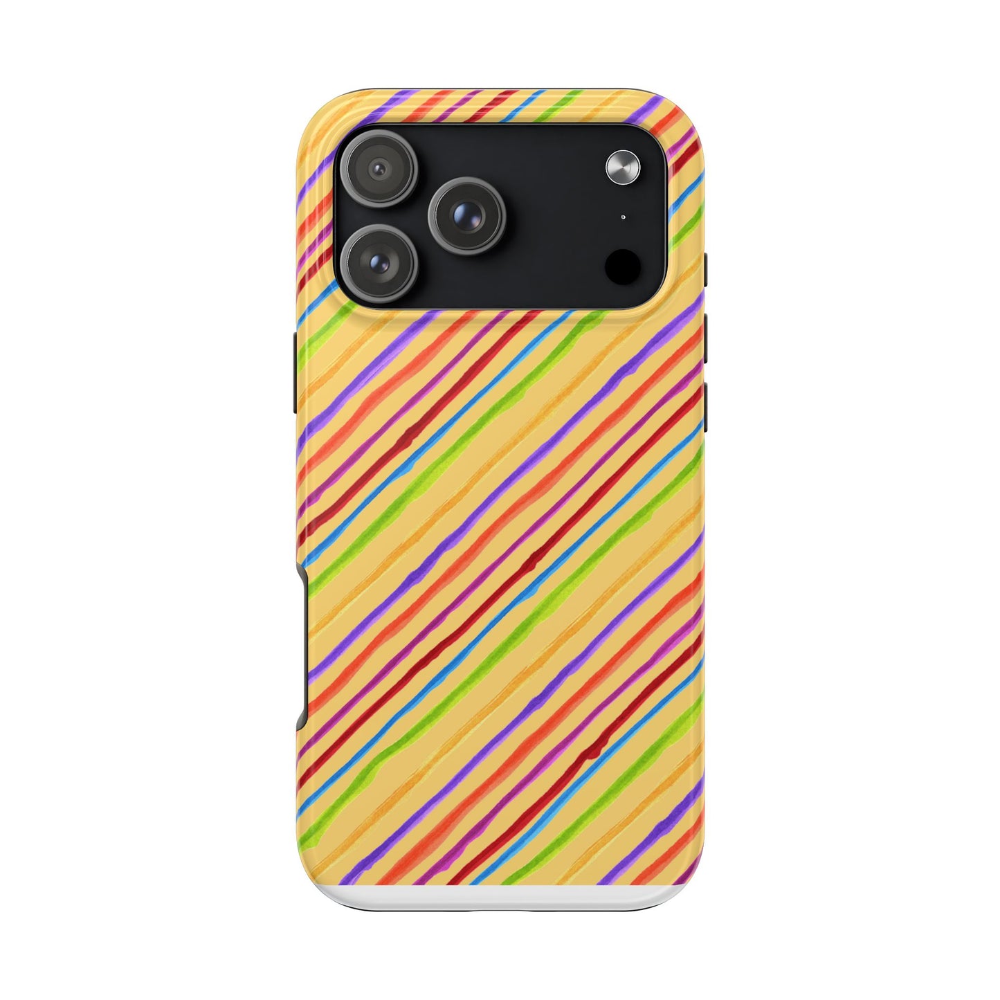 Calico Stripe Yellow Phone Case