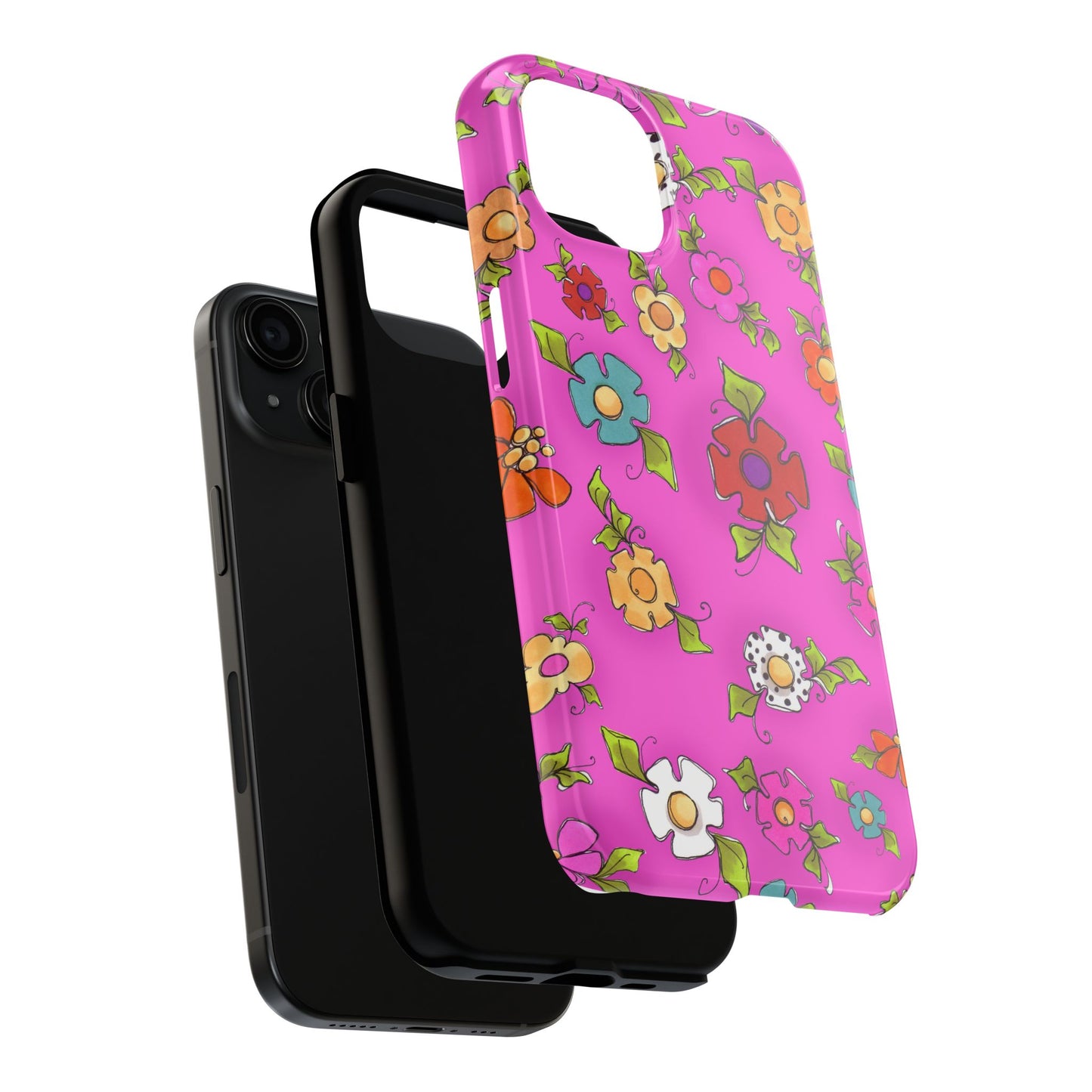 Happy Blooms Cerise Phone Case