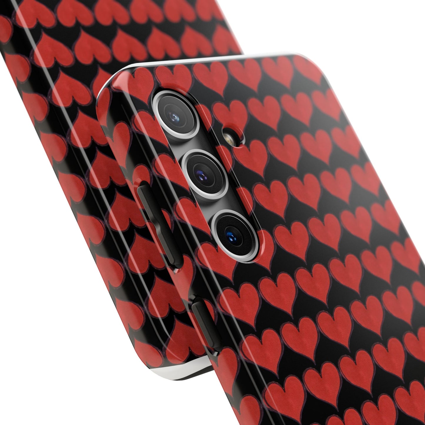 Heartbeats Black / Red Phone Case