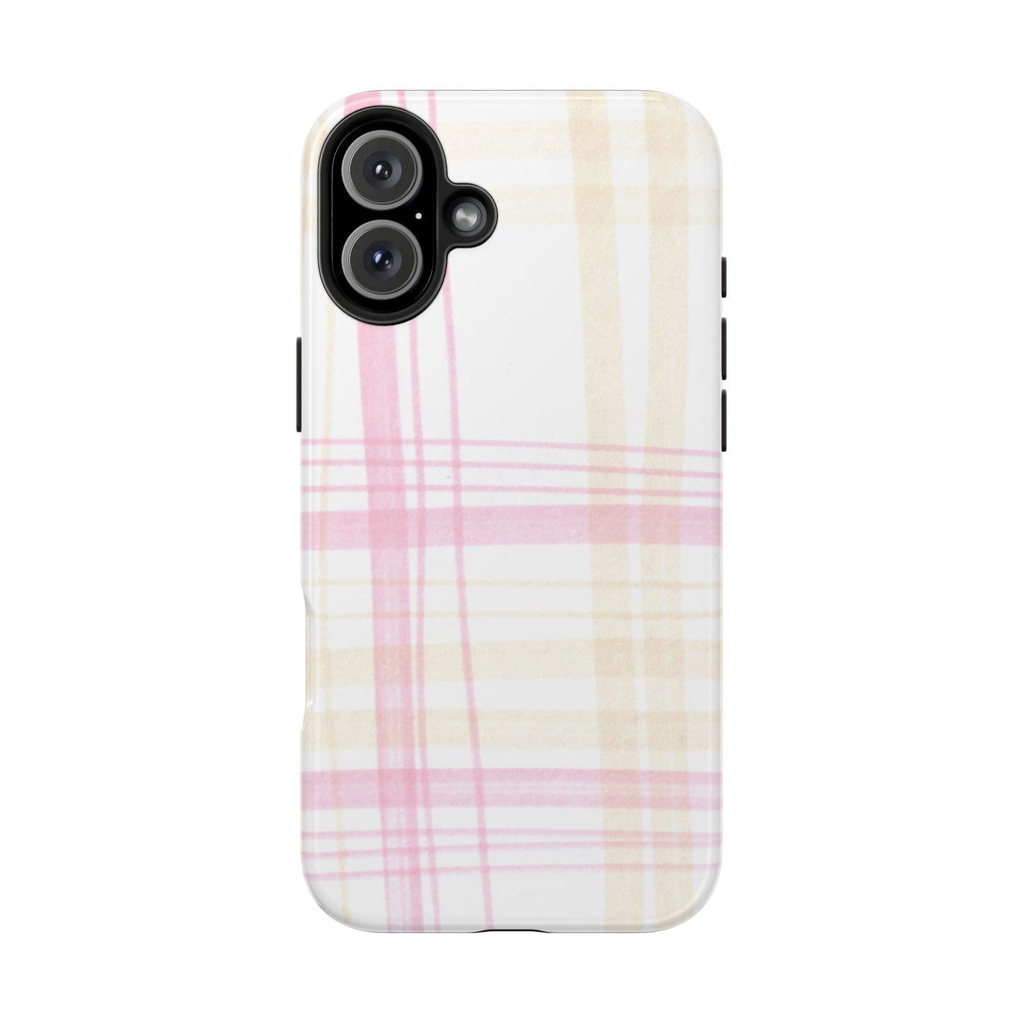 Flower Model Plaid Phone Case