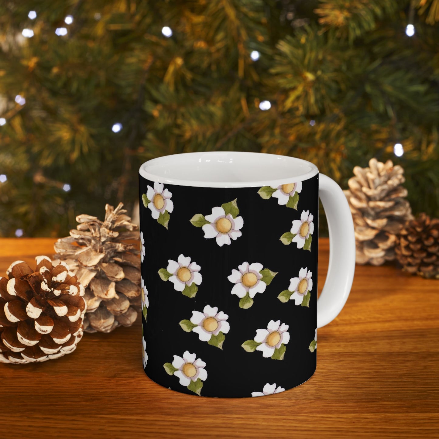 Daisies Black Cup