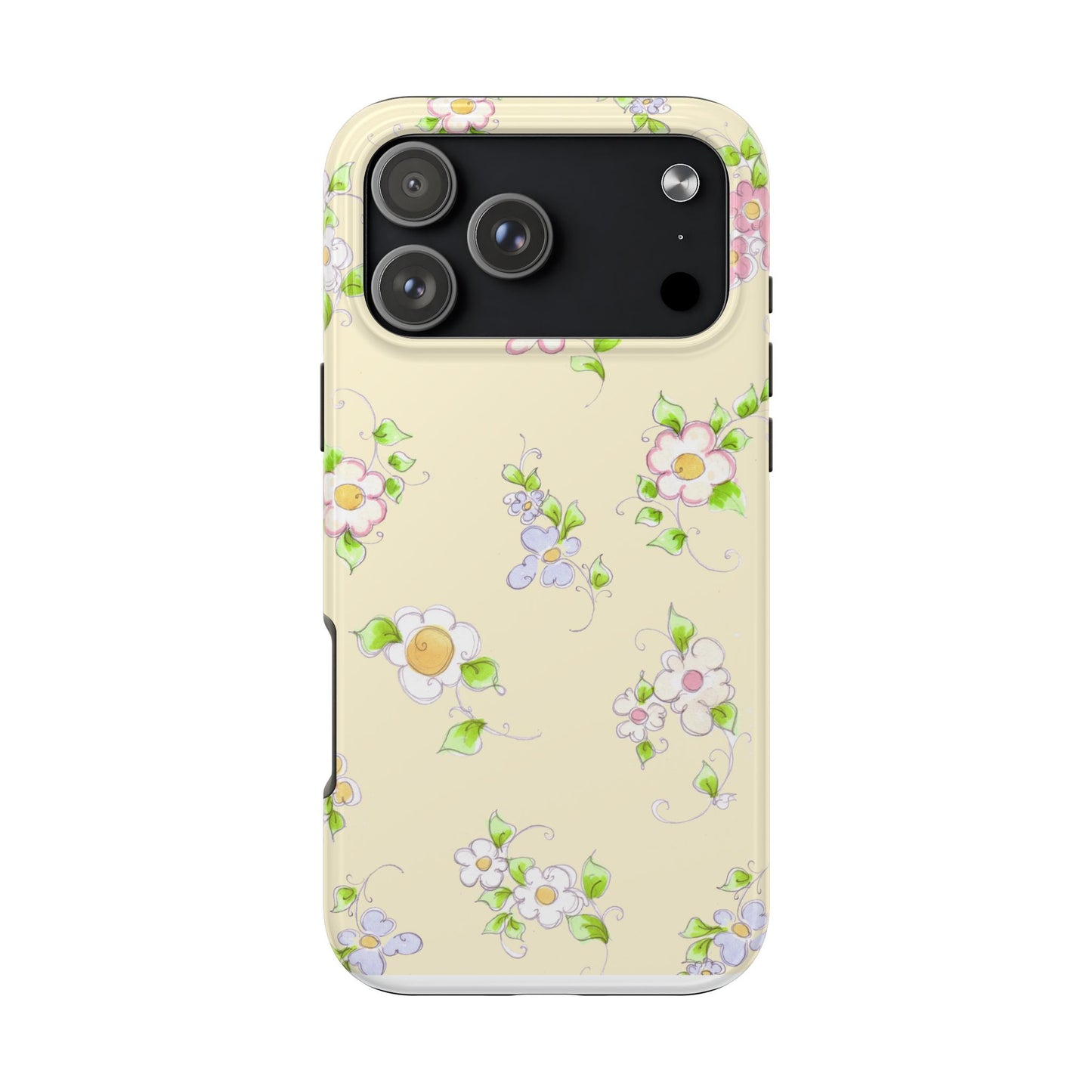 Precious Posies Yellow Phone Case