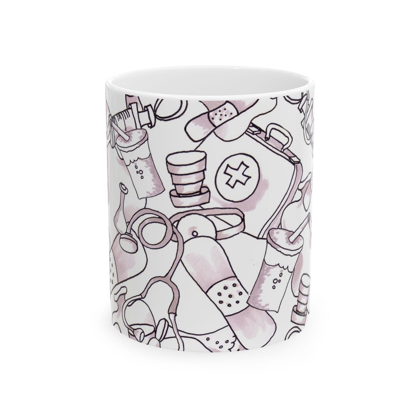 Med Stuff White Cup