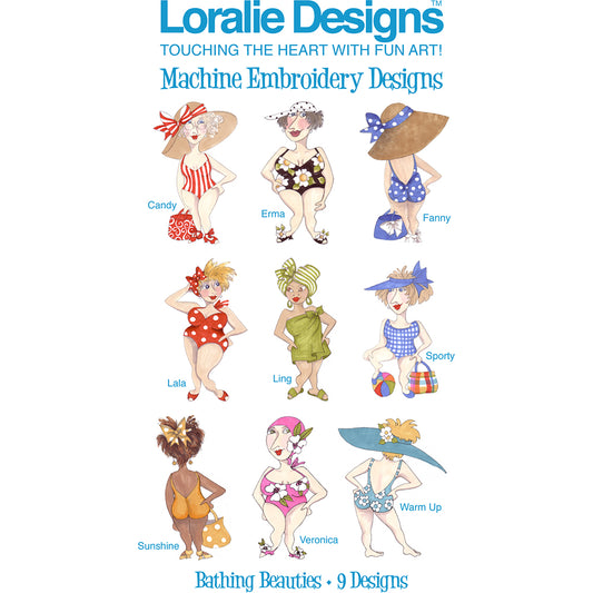 Bathing Beauties Machine Embroidery Design Collection - DOWNLOAD