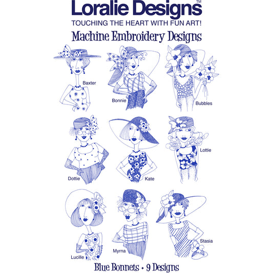 Blue Bonnets Machine Embroidery Design Collection - DOWNLOAD