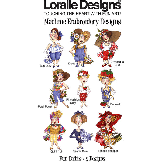 Fun Ladies Machine Embroidery Design Collection - DOWNLOAD