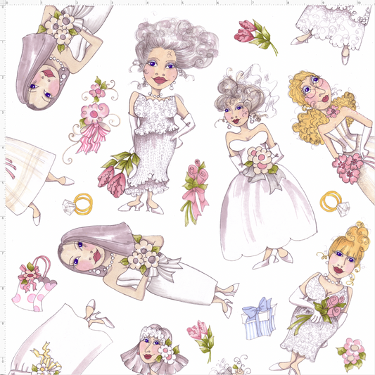 I Do, I Do Tossed Fabric