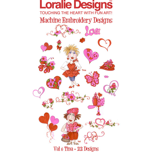 Val & Tina Machine Embroidery Design Collection - DOWNLOAD
