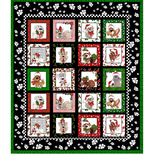 Doggie Holiday Quilt Kit