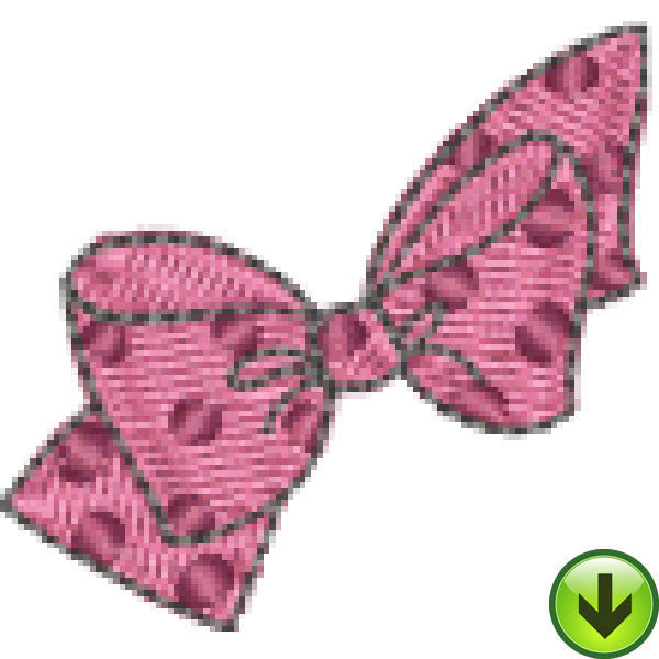 Quiltin' Lil Polka Dot Bow Embroidery Design | DOWNLOAD
