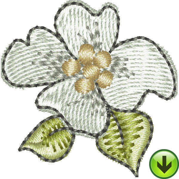 Serious Shopper Flower Embroidery Design | DOWNLOAD